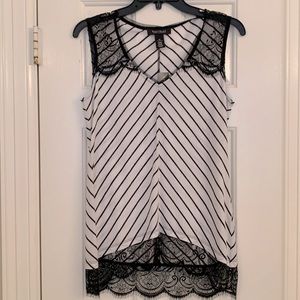 White House Black Market Blouse w/ Lce Detail- XS